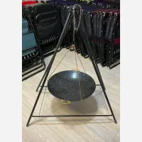 منقل سه پایه سرخ پوستی هم راه با ساج