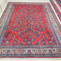 فرش دستباف ۹متری ساروق گل آمریکایی روناسی