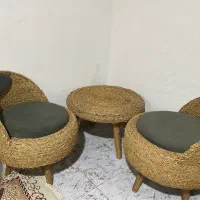 صندلی ‌میز حصیری