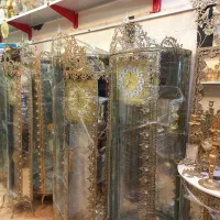 بوفه و ساعت ایستاده برنز آنتیک برنجیان