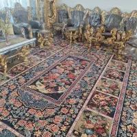 یک جفت فرش۲۴ متری نقش باغ ارم|فرش|باغ بهادران, |دیوار