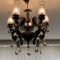 لوستر  برنز 5شاخه فرشته با دیوارکوب