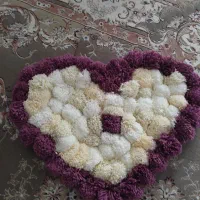 پادری دست باف طراح قلب