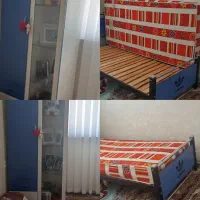 تخت و کمد ست بچگانه طرح آدیداس