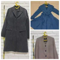 مانتو شلوار  مقنعه اداری بارونی پالتو برند خارجی