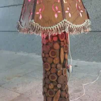 آباژور چوبی چراغ خواب