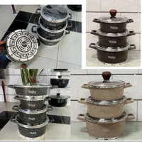 سرویس چدن قابلمه گرانیتی کف رینگی20پارچه چکی3ماهه