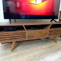 میز تلویزیون تلوزیون ال ای دی سی چوبی کنسول