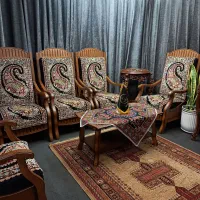 مبل کتیبه رز چوب گردو|مبلمان خانگی و میز عسلی|کرمان, |دیوار