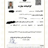 کارشناس تخصصی سیار رنگ/فنی/بدنه/خودرو /برگه معتبر