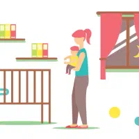 انجام امور منزل و نگهداری کودک