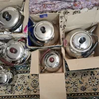 کتری قوری استیل قدیمی|قوری، کتری، قهوه‌ساز دستی|تهران, تهرانپارس شرقی|دیوار