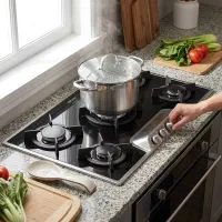 اجاق گاز صفحه ای استیل البرز آکبند نو