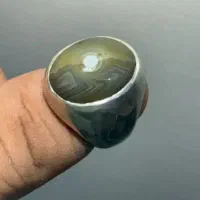 عقیق زیتونی تک چشم سلیمانی(برد )