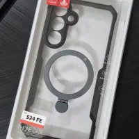 قاب شفاف رینگ استند مگ سیف S24 FE برند XUNDD