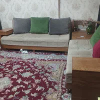 مبل ال ۵نفره بهمراه پافر ۲ نفره|مبلمان خانگی و میز عسلی|تهران, فیروزآبادی|دیوار