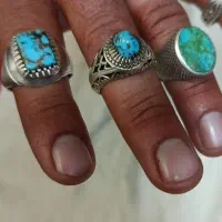 فروش انگشتر های دست نقره با سنگ های طبیعی