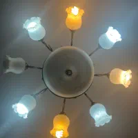 لوستر ۸ شاخه ده شعله و تک شعله چوبی