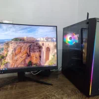 کیس و مانیتور خمیده حرفه‌ای برای گیم و طراحی