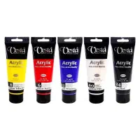 رنگ اکریلیک و قلمو