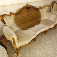 مبل ۹ نفره استیل راحتی منبت|مبلمان خانگی و میز عسلی|کاشان, درب اصفهان|دیوار