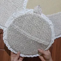 سرویس دمکنی کتان نخ با طرح دلخواه شما|سفره، حوله، دستمال آشپزخانه|قم, پردیسان|دیوار