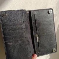 کیف پول طرح کیهان چرم طبیعی دستدوز