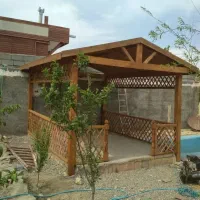 اجرای پله گرد و آلاچیق نرده وکلبه