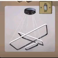 لوستر سه حلقه مربع|لوستر و چراغ آویز|آمل, |دیوار