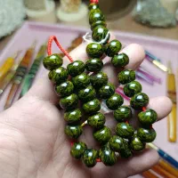 تسبیح کهربا سبز لجنی