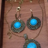 نیم ست استیل نگین دار