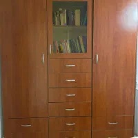 کمد دیواری سه تکه MDF رنگ آجری