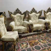 فروش مبل سلطنتی(استیل)پارچه ترک/کاملا نو|مبلمان خانگی و میز عسلی|جیرفت, |دیوار