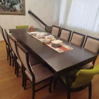 میز و صندلی ۱۰ نفره با آینه کنسول|میز و صندلی غذاخوری|ارومیه, |دیوار