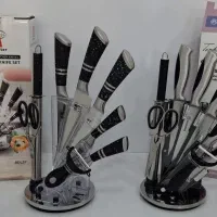 سرویس چاقو 9 پارچه استیل کینگ مستر کارد و ساتور|ظروف پخت‌وپز|مشهد, طلاب|دیوار