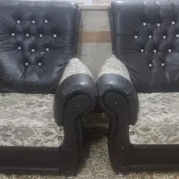 مبل 7نفره چرمی وجلومبلی سنتی