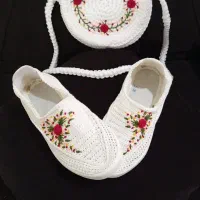 پرده و قالیچه ی گلیم گیوه سنتی|پرده، رانر، رومیزی|میبد, |دیوار