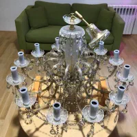 شش لوستر کریستال قدیمی خارجی