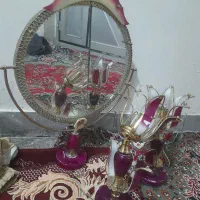 آینه شمعدان قدیمی برنجی عتیقه