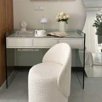 میز های شیشه ای خم اطلس