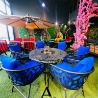 میز و صندلی باغی طرح شاخ و برگی کافه رستوران