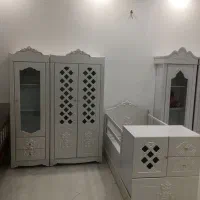 تخت و کمد نوزاد مدل آنتیک  + تخفیف آخر هفته