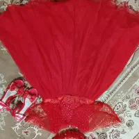 لباس عروس و صندل و تاج