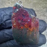 گردنبند آویز سنگ عقیق شجر طبیعی پر انرژی و خاص