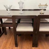 میز ناهارخوری ۶ نفره چوبی به همراه صندلی|میز و صندلی غذاخوری|تهران, شهرک چیتگر|دیوار