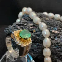 زمرد پنجشیر 4.68 crt قیراط ۱۲ عدد الماس