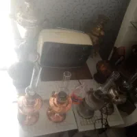 گردسوز برنجی قدیمی و قهوه جوش مسی قدیمی