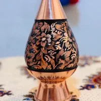 ست هدیه اداری گلدان مسی الماس تراش و تابلو فیروزه|صنایع دستی و سایر لوازم تزئینی|اصفهان, نقش جهان|دیوار