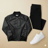 کاپشن چرم مردانه Motion/ضدباد، دوخت دقیق، آستر گرم