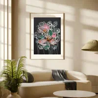 تابلو نقاشی گل مدرن اورجینال 40×30|تابلو، نقاشی، عکس|تهران, کرمان|دیوار